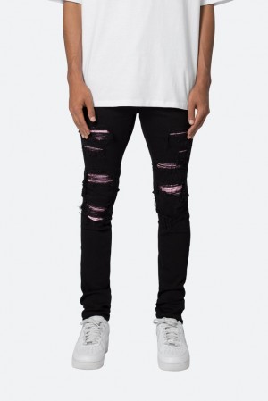 Black/Pink Mnml X555 Crystal Skinny Denim Skinny Denim | QWXVIFE-27