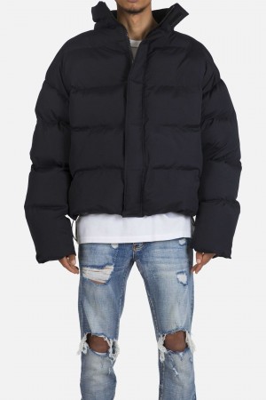 Black Mnml Basic Puffer II Jacket Jackets | 870-DPMQYI