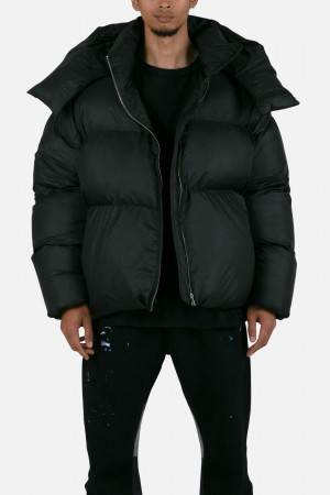 Black Mnml Moon Puffer Jacket Jackets | 195-XYUCAI