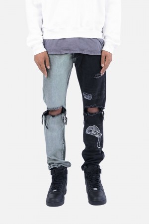 Blue/Black Mnml D267 Split V3 Straight Denim Straight Denim | 625-ZCYQAI