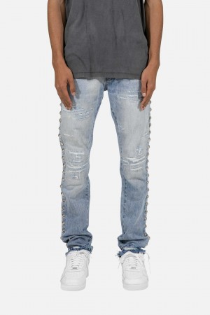 Blue Mnml D442 Stud Straight Denim Straight Denim | 160-STQWPO