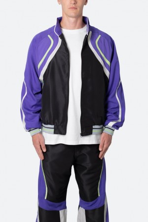 Purple Mnml Motocross Track Jacket Jackets | BWMYZLF-09