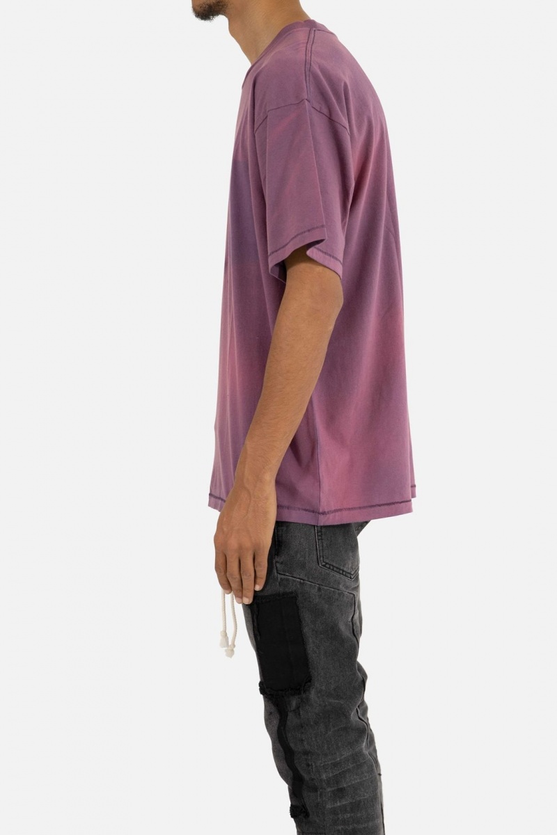 Purple Mnml Missing Pocket Tee Tanks | 756-SXJNIV