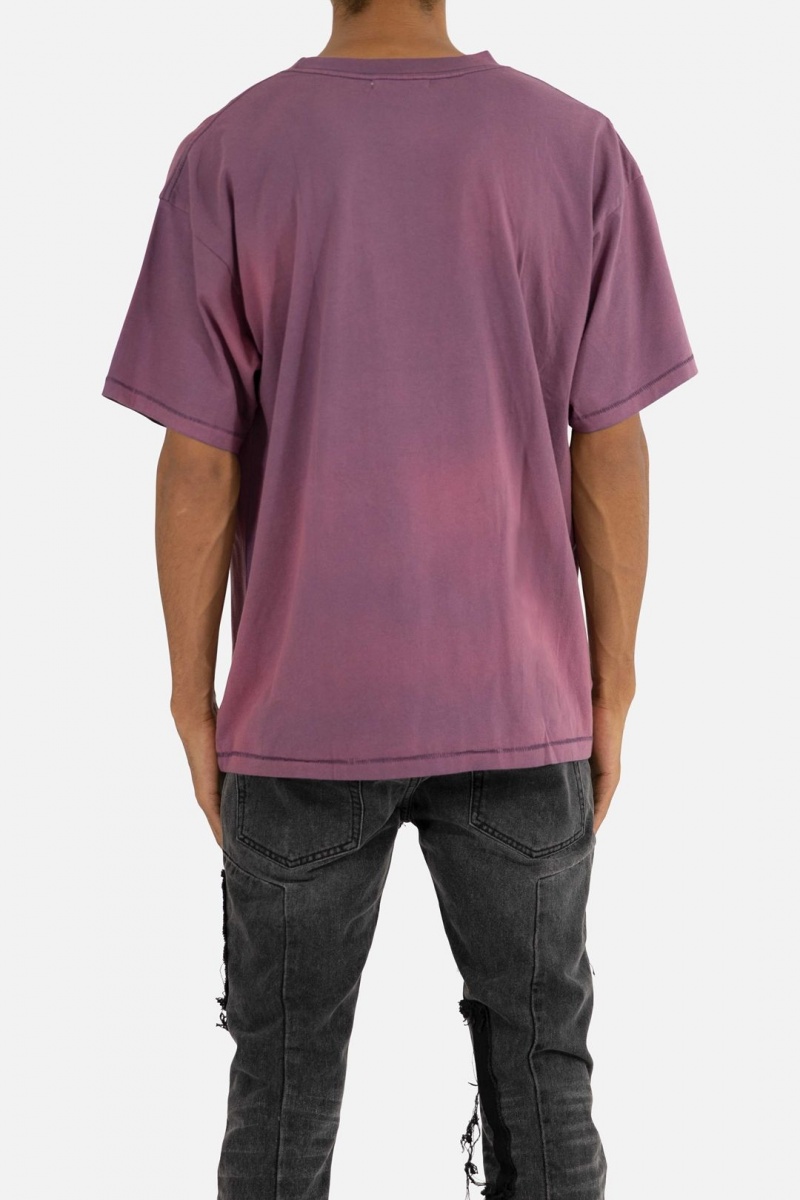 Purple Mnml Missing Pocket Tee Tanks | 756-SXJNIV