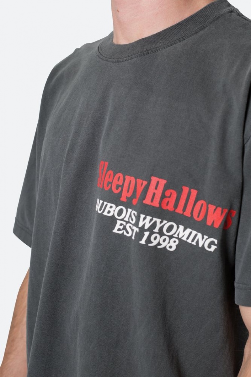 Washed Black Mnml Neon Cowboy Tee Tees | YAPBVTG-68